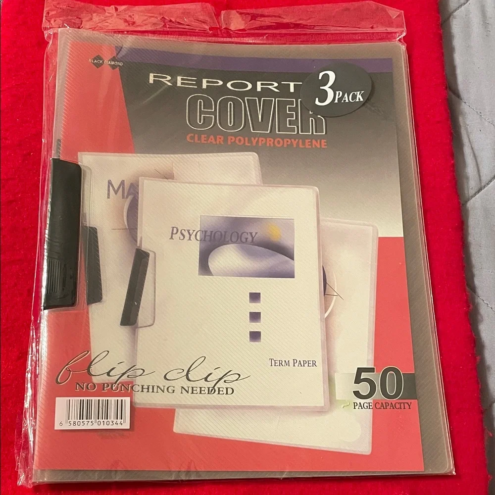 Black Diamond Transparent Report Covers - 3 Pack